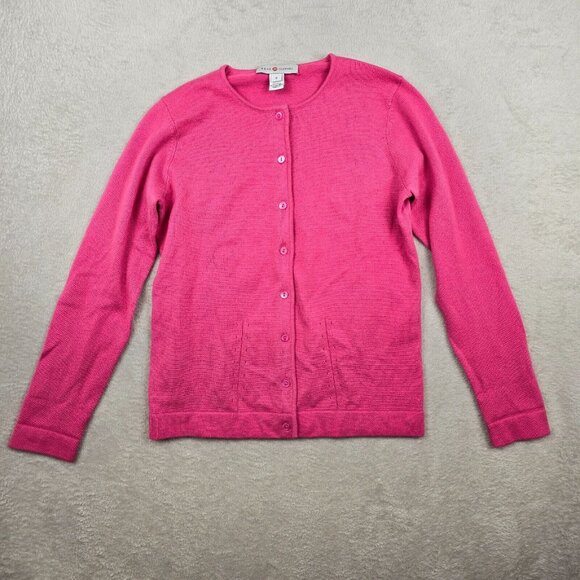 Real Clothes Cardigan Womens Small Pink Silk Cashmere Sweater Career Office Saks - Picture 1 of 10